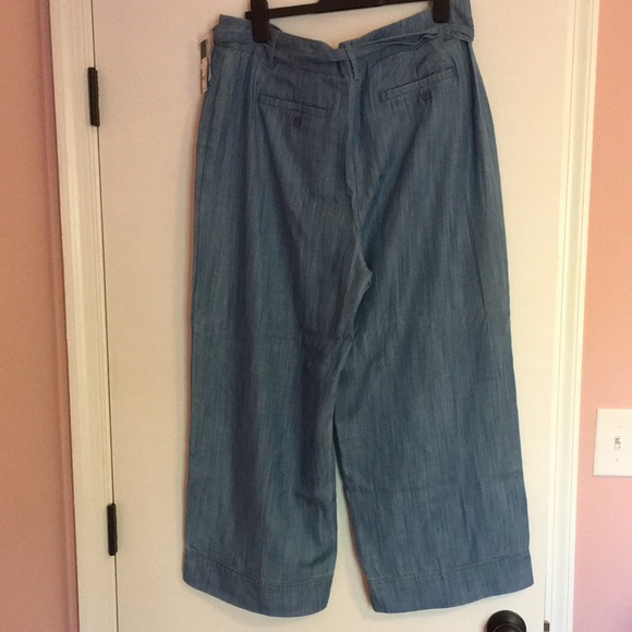 Crown and Ivy chambray wide leg pants - Picture 3 of 8